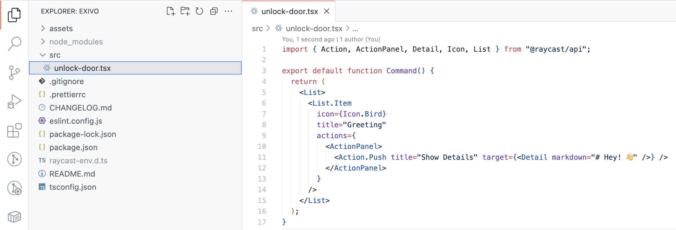 VS Code - erstellte Dateien